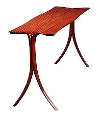 Afromosia Sofa Table Wood by David N. Ebner (Wood Console Table)