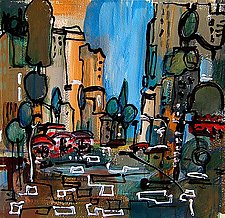 City Abstract II by Maya Green (Acrylic Painting)