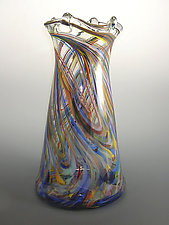 Rainbow Tower Vase by Mark Rosenbaum (Art Glass Vase)