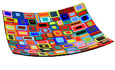 Large Carnival Platter by Helen Rudy (Art Glass Platter)