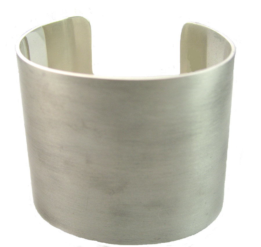 Wide Sterling Cuff by Claudia Endler (Silver Bracelet) | Artful Home