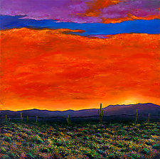 Saguaro at Sunset by Johnathan Harris (Giclee Print)