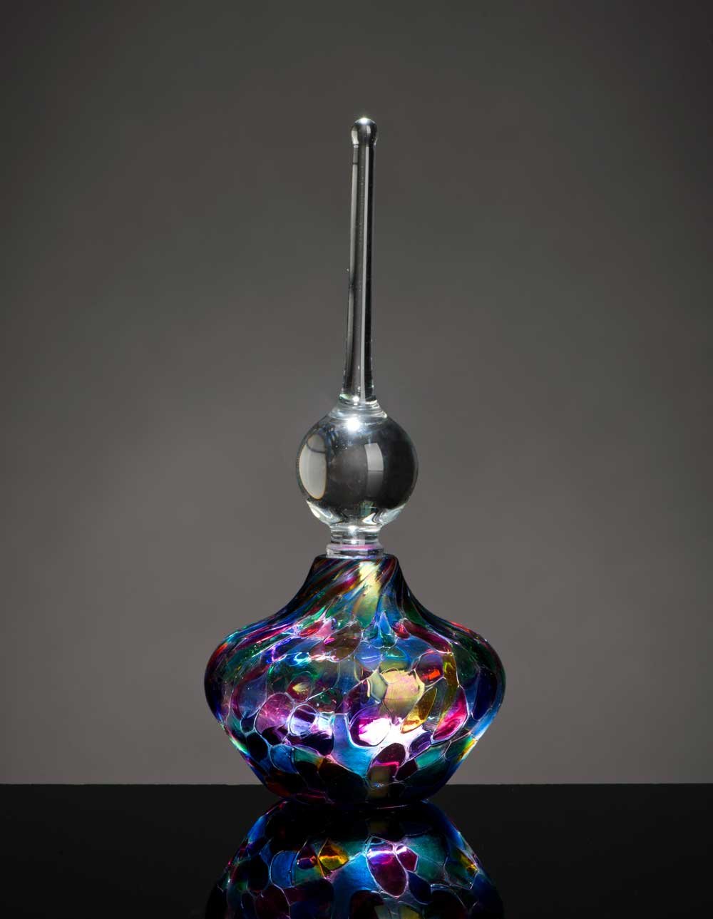 Stained Glass Elegant Perfume Bottle by Bryce Dimitruk (Art Glass