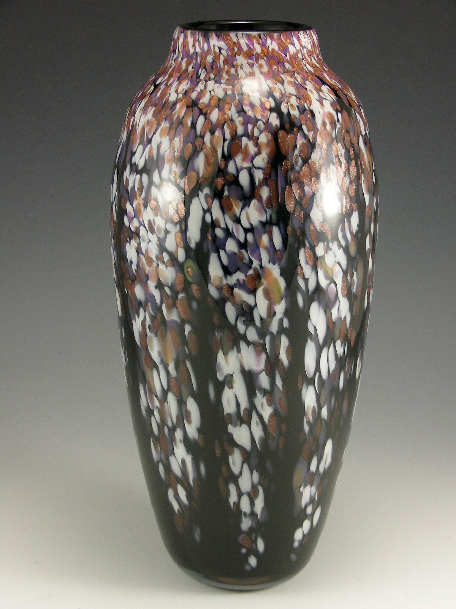 Classic Winter Wisteria Vase by Mark Rosenbaum (Art Glass Vase
