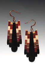 Mosaic Earrings by Martha Collins (Wood Earrings)