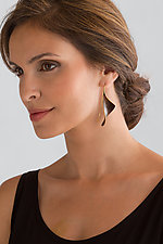 Flared Bronze Earrings by Nancy Linkin (Bronze Earrings)