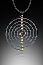 Spiral Pendant by Ilene Schwartz (Gold, Silver, & Stone Necklace)