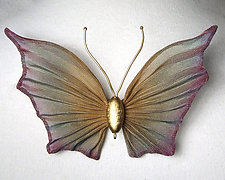 Medium Mesh Butterfly by Sarah Cavender (Metal Brooch)