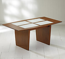 Mystic Coffee Table with Glass Inserts by Ken Reinhard (Wood Coffee Table)