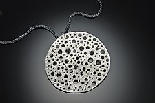 Round Silver Pendant by Dahlia Kanner (Silver Necklace)