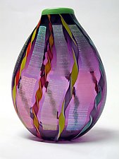 Amethyst Dichroic Vase by Ken Hanson and Ingrid Hanson (Art Glass Vase)