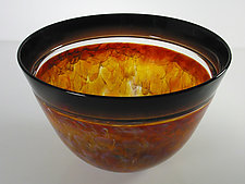 Topaz Bowl by David Leppla (Art Glass Bowl)