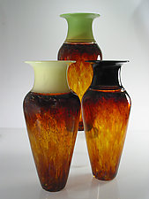 Tall Safari Series Vase by David Leppla (Art Glass Vase)