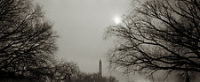 Monument at Twilight by Mel Curtis (Black & White Photograph)