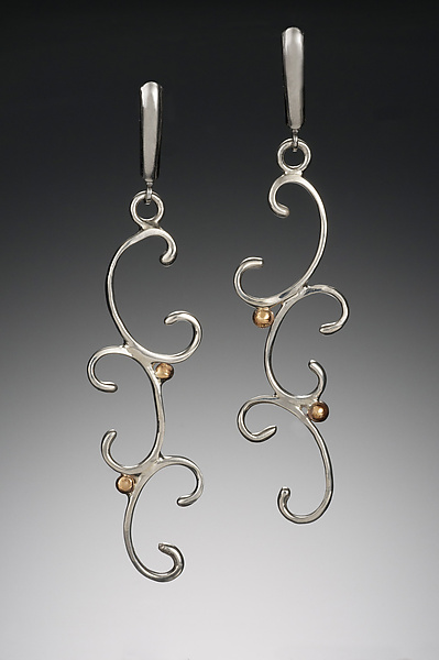 Scroll Waterfall Earrings by Kennedi Milan (Gold & Silver Earrings ...