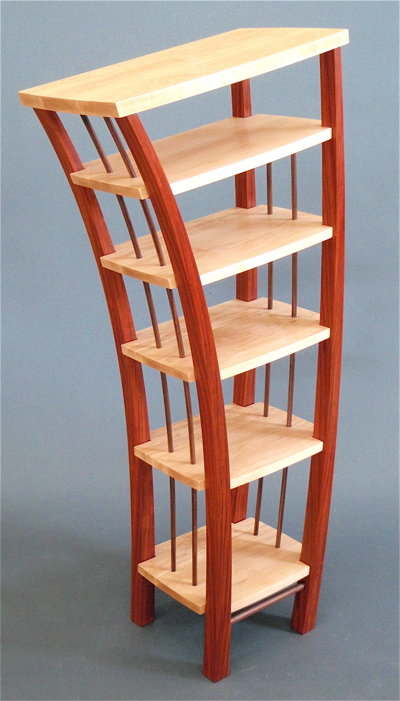 Unique Curved Bookcase for Large Space