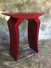 Red Table by Eric Reece (Metal Side Table)