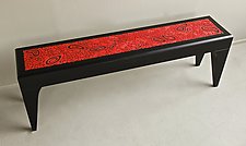 Lava Bench by Kevin Irvin (Wood Bench)