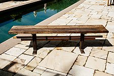 Thunderbird Bench by Wes Walsworth (Wood Bench)