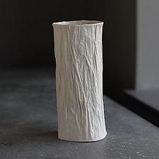 Vertical Vellum Bud Vase by Clementine Porcelain (Ceramic Vase)