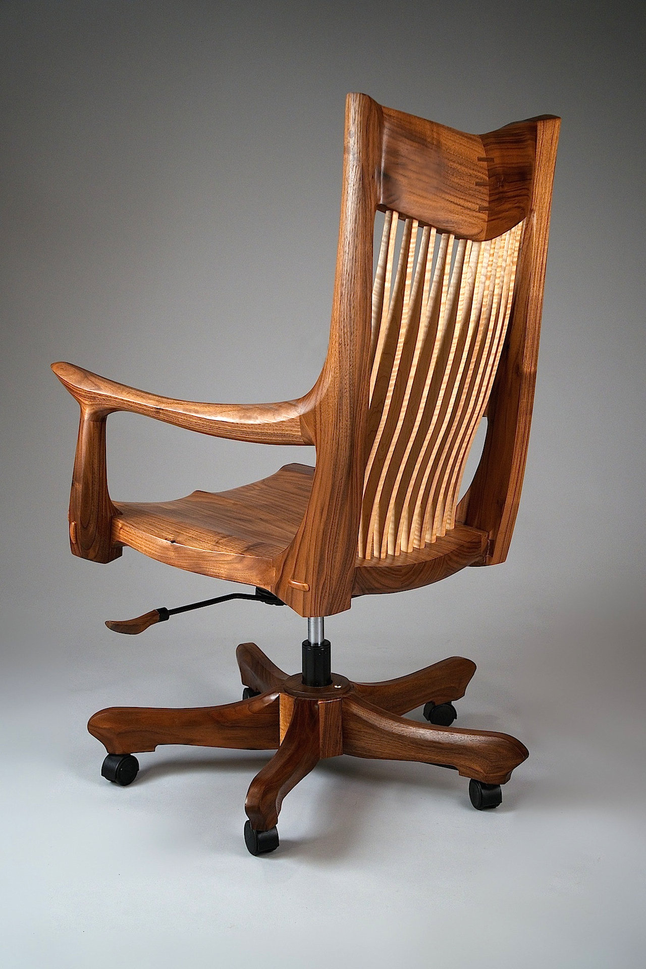 Franklin Swivel Desk Chair by Richard Laufer (Wood Chair) | Artful Home