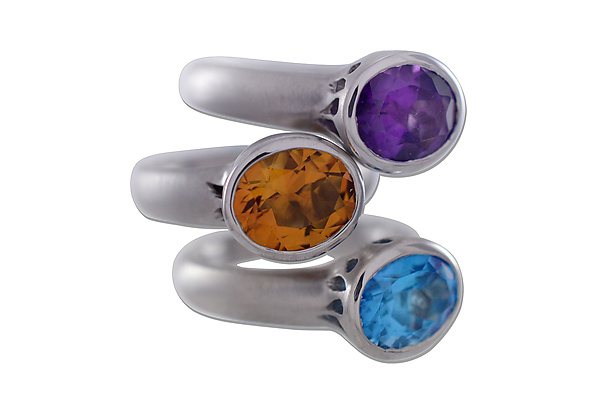 Goblet Ring by Erik Stewart (Silver & Stone Ring) | Artful Home
