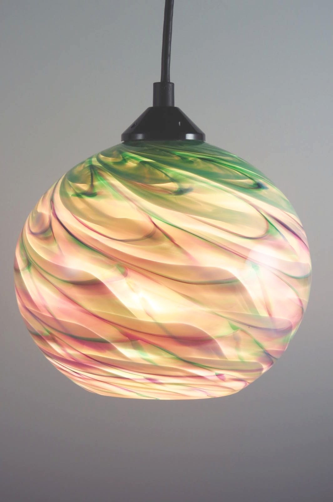CX Optic Globe Pendant by Mark Rosenbaum (Art Glass Pendant Lamp