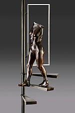 Homage to Marcel Duchamp by Dina Angel-Wing (Bronze Sculpture)